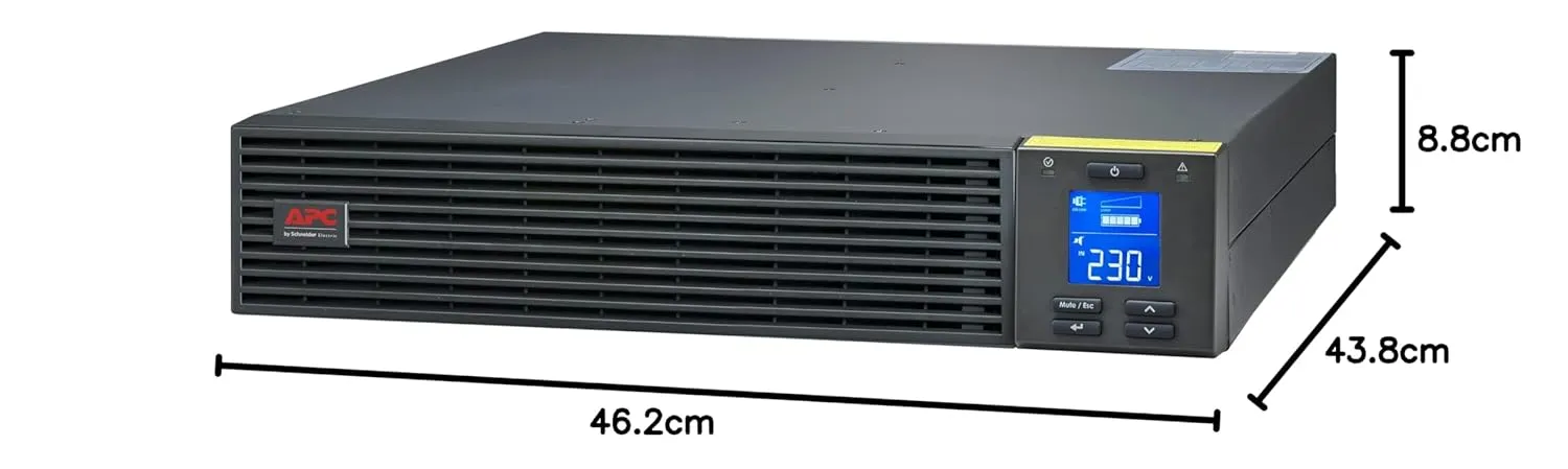 APC Easy UPS On-Line, 2000VA/1600W, Rackmount 2U, 230V, 4x India outlets, Intelligent Card Slot, LCD, W/O rail kit - Image 5